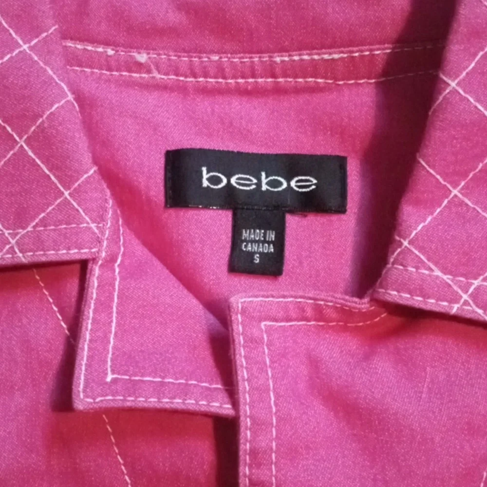 Pink Denim cropped Jacket Small - Picture 2 of 4